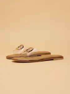 ERIDANI Fara Casual Buckle Flats