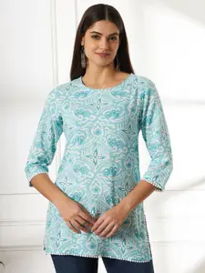 Anouk Rustic Paisley Women Printed Pure Cotton Short Kurti