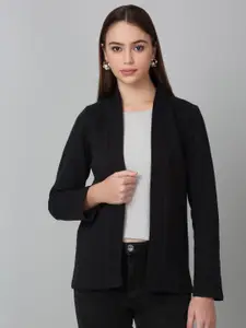 Dressitude Self Design Cotton Open Front Shrug