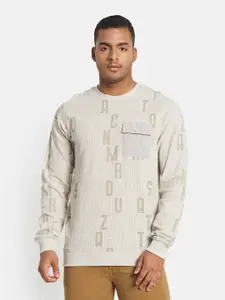 Octave Men Graphic Printed Round Neck Sweatshirt