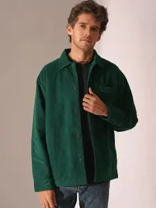 SELECTED Men Spread Collar Solid Cotton Casual Shirt