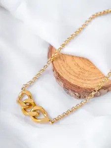 SWASHAA Barbara Stainless Steel 18K Gold-Plated Necklace