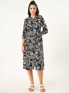 AKKRITI BY PANTALOONS Women Animal Printed Shirt Midi Dress