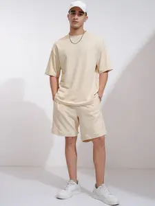 HIGHLANDER Self-Design Pure Cotton T-Shirt With Shorts