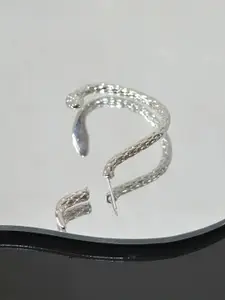 VAGHBHATT Silver Plated Snake Shaped Ear Cuff Earring