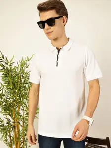 Thomas Scott Men Solid Polo Collar Cotton T-shirt