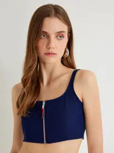 Koton Women Solid Shoulder Straps Top