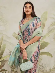 RACHNA Floral Woven Design Zari Banarasi Saree