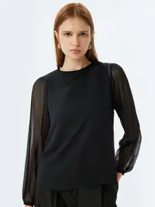 Koton Women Solid Round Neck Top