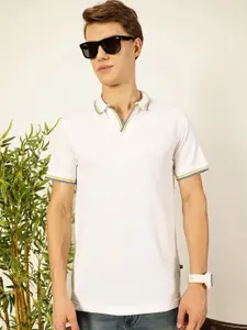 Thomas Scott Men Solid Polo Collar Cotton T-shirt