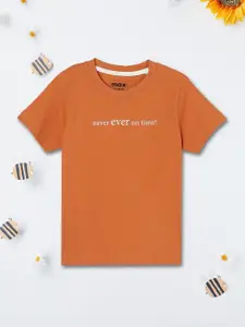 max Boys Graphic Printed Round Neck Cotton T-shirt