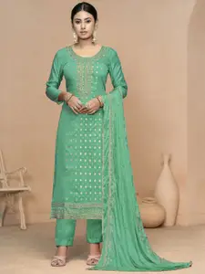 Maroosh Floral Embellished Unstitched Dress Material