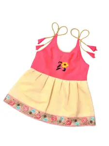 BAESD Infant Girls Fit & Flare Kerala Kasavu Dress