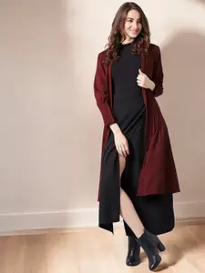 IUGA Pleated Open Front Longline Shrug