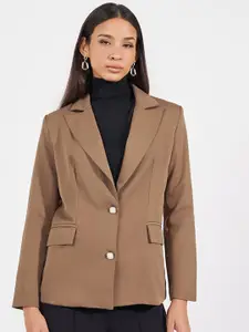 Styli Women Regular Fit Longline Single Breasted Blazer
