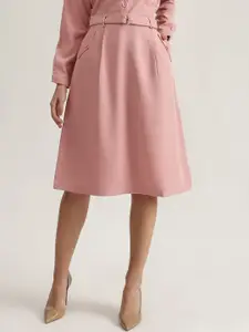 Iconic Women Solid Flared A-Line Skirt