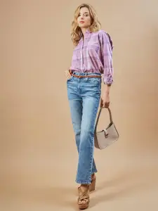 Gazillion Women Original Spread Collar Tartan Checked Cotton Semiformal Shirt