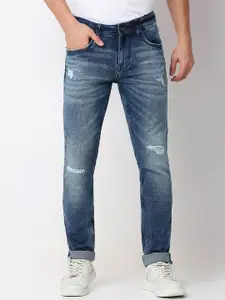 SPYKAR Men Slim Fit Low-Rise Mildly Distressed Stretchable Jeans