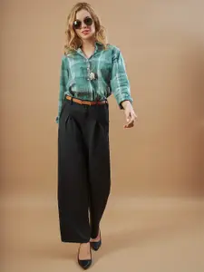 Gazillion Women Original Spread Collar Tartan Checked Cotton Semiformal Shirt