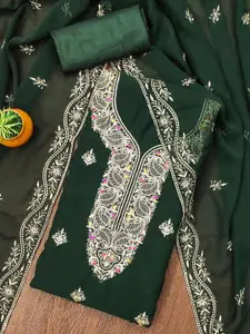 KALINI Embroidered Silk Georgette Unstitched Dress Material