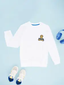 Pantaloons Junior Boys Printed Pullover Cotton Sweatshirt