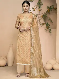 Maroosh Ethnic Motifs Printed Beads & Stones Unstitched Dress Material