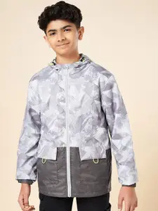 Coolsters by Pantaloons Boys Hooded Colourblocked Casual Bomber Jacket