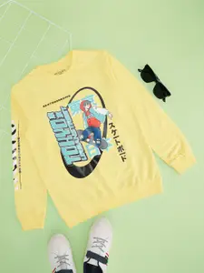 Pantaloons Junior Boys Cotton Graphic Printed Pullover Sweatshirt