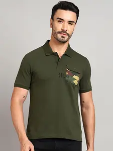 Royal Enfield Men Solid Polo Collar T-shirt