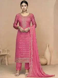 Maroosh Ethnic Motifs Embellished Unstitched Dress Material