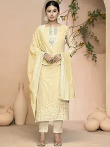 Maroosh Ethnic Motifs Woven Design Beads & Stones Unstitched Dress Material