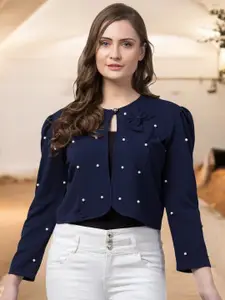 IUGA Embellished Button Shrug