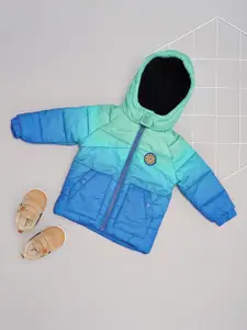 Pantaloons Baby Boys Hooded Ombre Printed Casual Padded Jacket