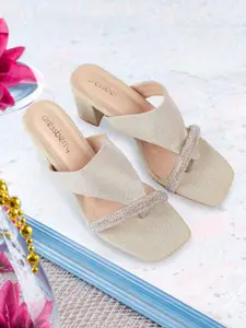 DressBerry Women Embellished Party Block Sandals
