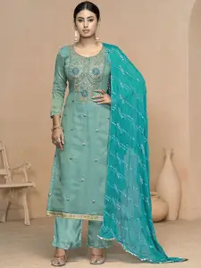 Maroosh Floral Embroidered Unstitched Dress Material