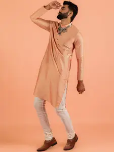 KISAH Mandarin Collar Straight Kurta With Churidar