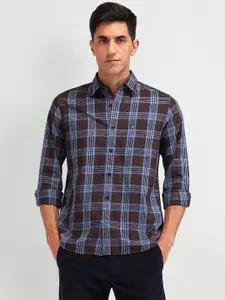 Arrow Sport Men Slim Fit Tartan Checks Opaque Checked Casual Shirt