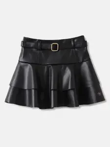 ELLE Girls Solid Tie A-Line Skirt