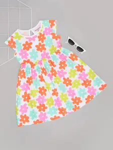 Pantaloons Junior Girls Cotton Floral Print Fit & Flare Dress