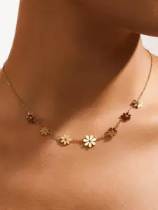 AQUASTREET 18K Antitarnish Waterproof Floral Necklace