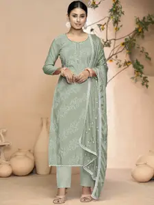 Maroosh Floral Embroidered Unstitched Dress Material