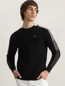 Iconic Men Solid Round Neck Pullover Style Sweater