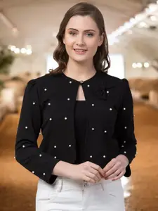 IUGA Embellished Button Shrug