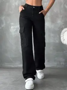 Next One Women Smart High-Rise Stretchable Cargo Styles Jeans