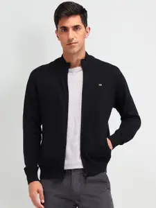 Arrow Sport Men Cotton Long Sleeves Front-Open Regular Fit Sweater