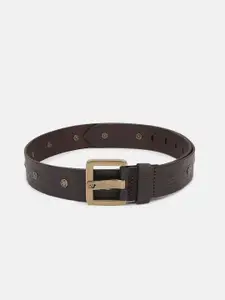 True Religion Men Textured Leather Belt