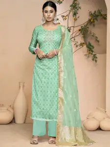 Maroosh Floral Embellished Unstitched Dress Material