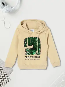 max Boys Embellished Sequined Hooded Sweatshirt