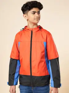 Coolsters by Pantaloons Boys Hooded Colourblocked Casual Bomber Jacket