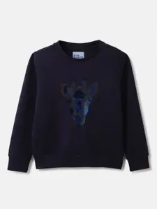 Blue Giraffe Boys Printed Sweatshirt
